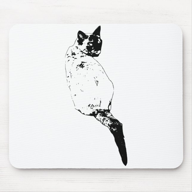 Tapis De Souris Chat à la mise au point précise (Devant)