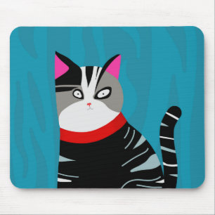 Tapis De Souris Chat Abstrait