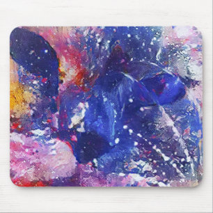 Tapis De Souris Chat Abstrait cosmique Dreamscape