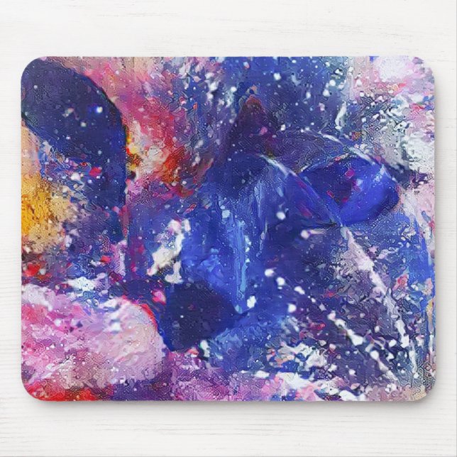 Tapis De Souris Chat Abstrait cosmique Dreamscape (Devant)