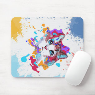 Tapis De Souris Chat adorable personnalisé   Cadeaux de chats colo