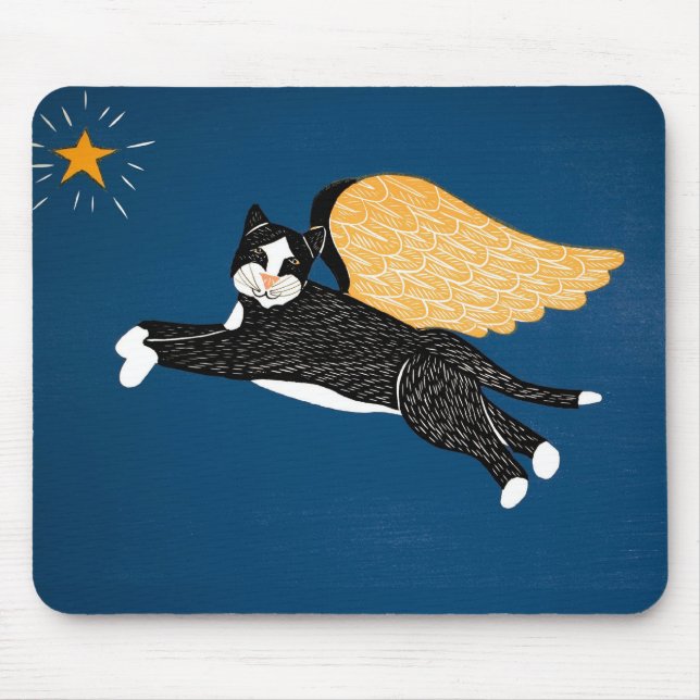 Tapis De Souris Chat Angel Mousepad - Stephen Huneck (Devant)