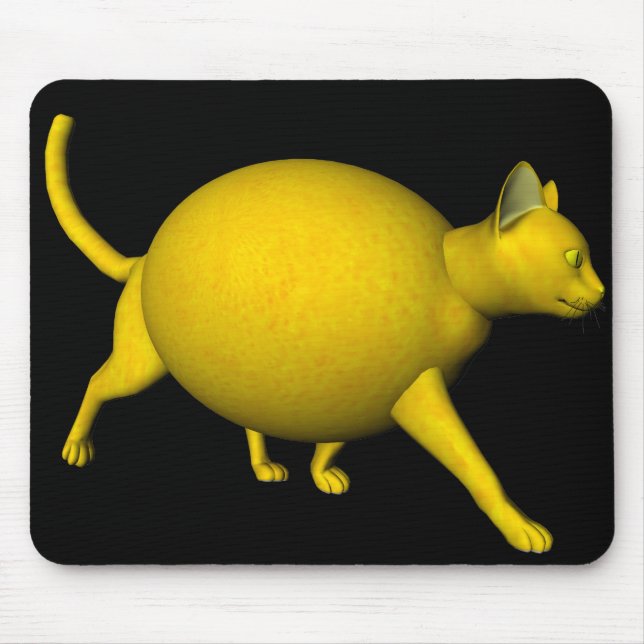 Tapis De Souris Chat au citron doux (Devant)