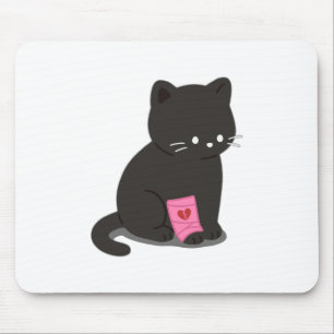 Tapis De Souris Chat au cœur brisé
