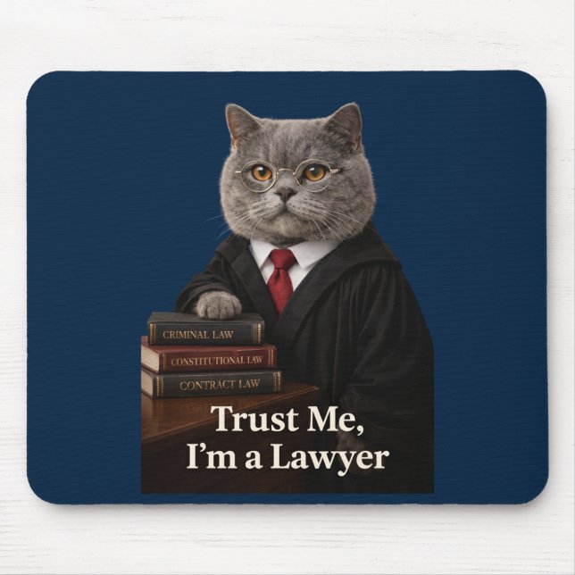 Tapis de souris chat avocat drôle - Faites-moi con (Devant)