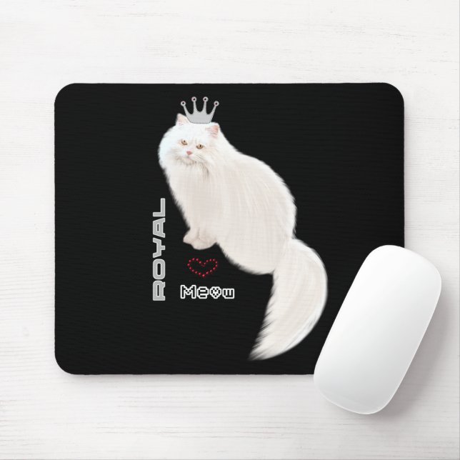 Tapis De Souris Chat blanc (Avec souris)