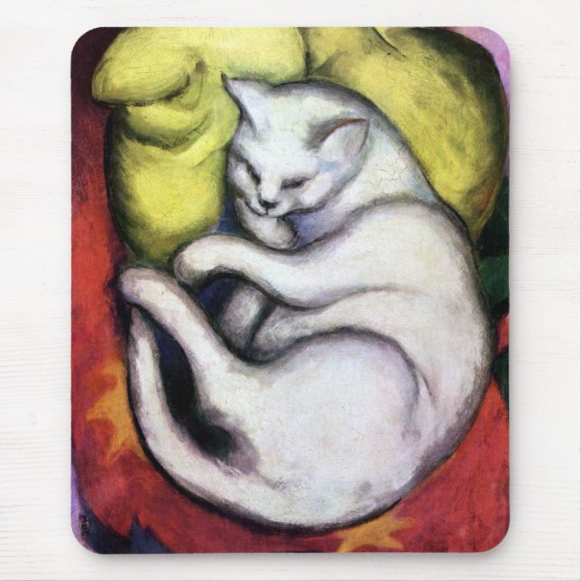Tapis De Souris Chat blanc, Franz Marc (Devant)