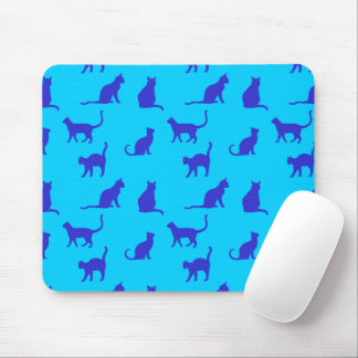 Tapis De Souris Chat bleu royal