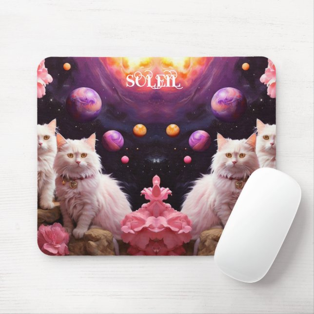 Tapis de souris chat – Cadeau parfait pour les amo (Avec souris)