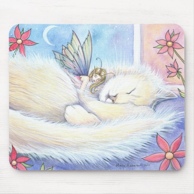 Tapis de souris chat câlin mignon et fée (Devant)