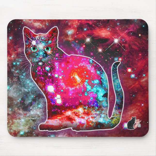 Tapis De Souris Chat cosmique Alpha (Devant)