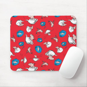 Tapis De Souris Chat Dans Le Casquette   Le Motif rouge poisson