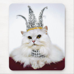 Tapis De Souris Chat dans une couronne