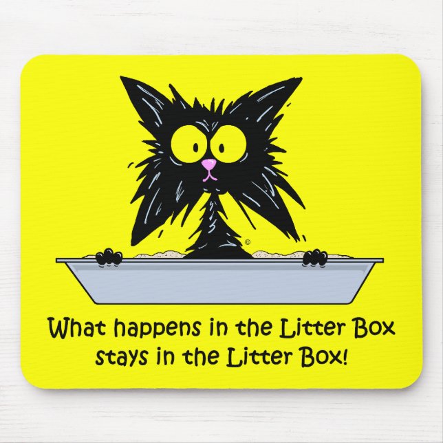 Tapis De Souris Chat de Litterbox (Devant)