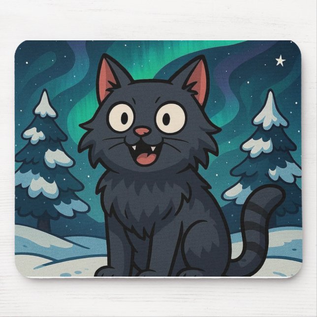 Tapis De Souris Chat de Noël islandais Yule (Devant)