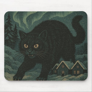 Tapis De Souris Chat de Noël islandais Yule
