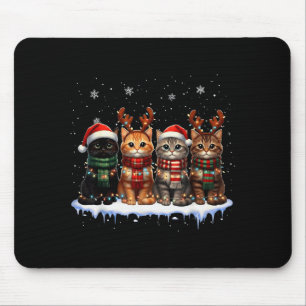 Tapis De Souris Chat de Noël Meowy Christmas Mignon Pour Hommes Fe