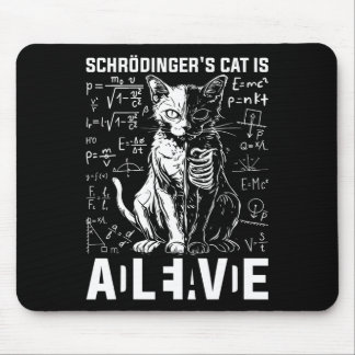 Tapis De Souris Chat de Schrodinger - Physique morte et vivante