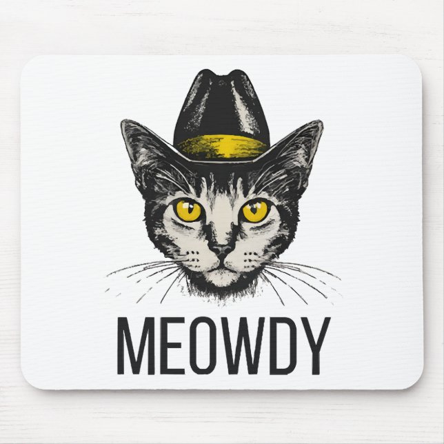 Tapis De Souris Chat Drôle de Miaou (Devant)