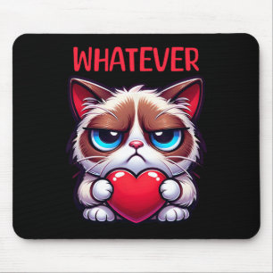 Tapis De Souris Chat Drôle Quoi Qu'il En Soit Grincheux Saint Vale