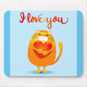 Tapis De Souris Chat en amour