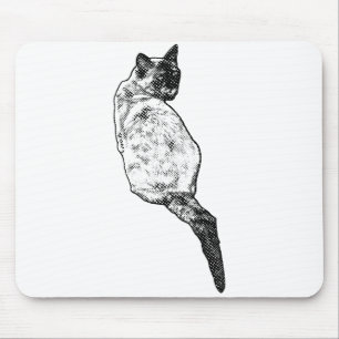 Tapis De Souris Chat en contemplation silencieuse