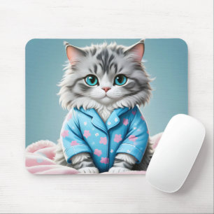 Tapis De Souris Chat En Pajamas
