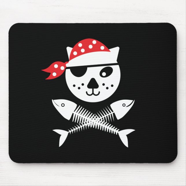 Tapis De Souris Chat Enfants Pirate Mignonne Et Drôle (Devant)