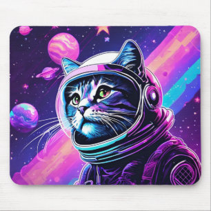 Tapis De Souris Chat espace cool - Plaque souris