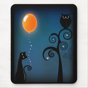 Tapis De Souris Chat et ballon