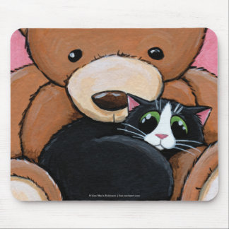 Tapis De Souris Chat et grand art Mousepad de smoking de chat de