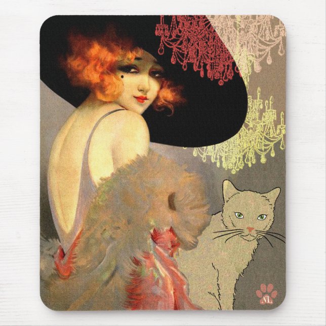 Tapis De Souris Chat et lustre Mousepad de Veronica (Devant)