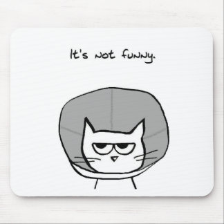 Tapis De Souris Chat fâché et le cône de la honte
