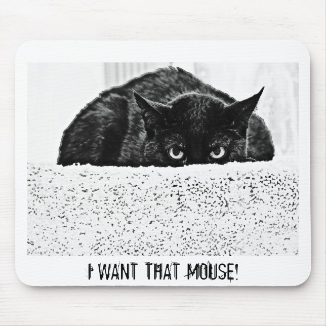 Tapis De Souris Chat fou Mousepad (Devant)
