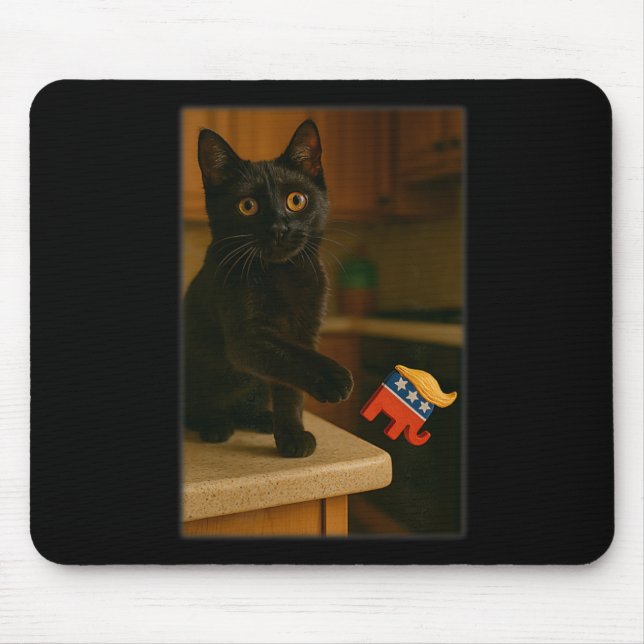 Tapis De Souris Chat Frapper Trump De La Table De Comptoir Ledge D (Devant)
