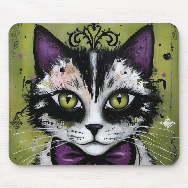 Tapis De Souris Chat gothique (Devant)