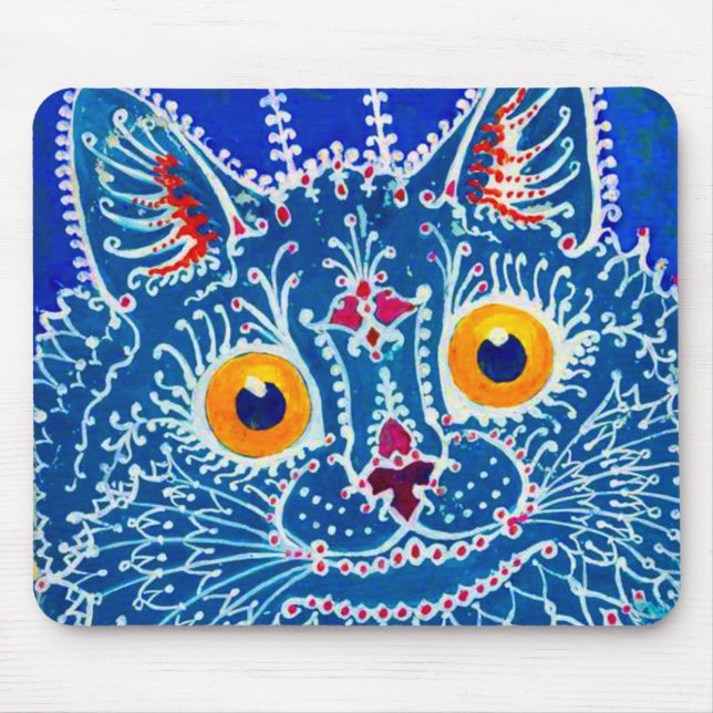 Tapis De Souris Chat gothique bleu (Devant)
