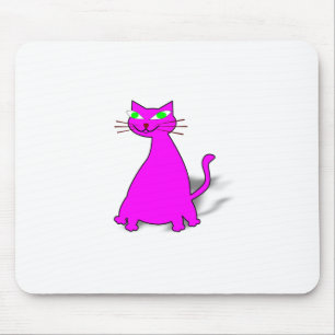 Tapis De Souris Chat gras rose