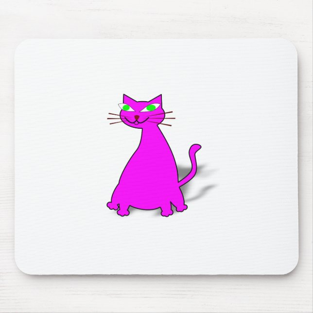Tapis De Souris Chat gras rose (Devant)