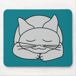Tapis De Souris Chat gris dormant