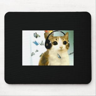 Tapis De Souris Chat Hibou Drôle Maudit Internet Mème Tendance Drô