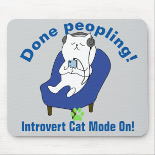 Tapis De Souris Chat Introverti