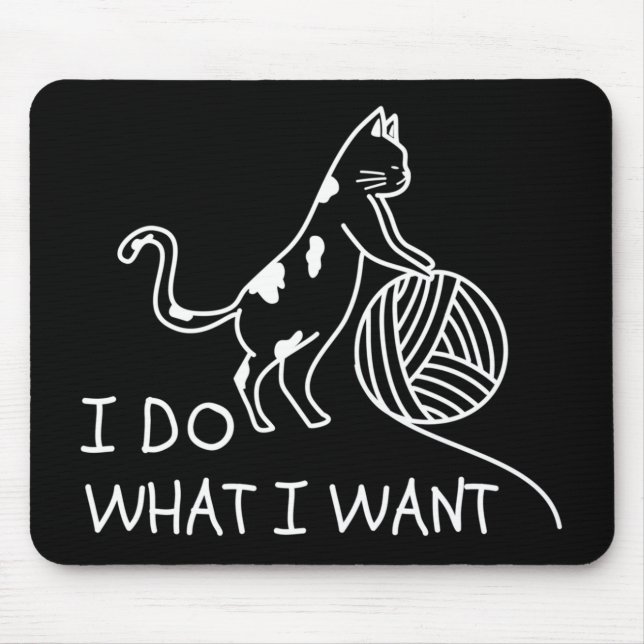 Tapis De Souris Chat Jouer Fil (Devant)