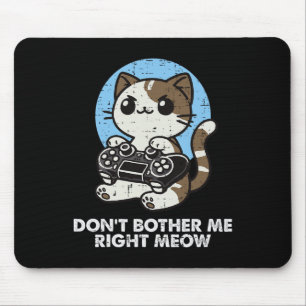 Tapis De Souris Chat Joueur Ne Me Dérange Pas Miaou Mignons Garçon