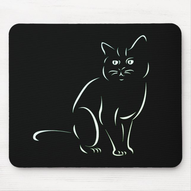 Tapis De Souris Chat Kitty Blanc (Devant)