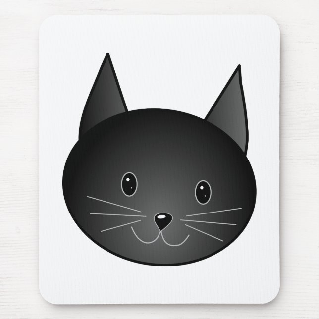 Tapis De Souris Chat. Kitty. noir mignon (Devant)