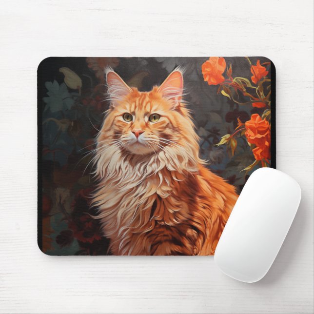 Tapis De Souris chat Maine Coon (Avec souris)