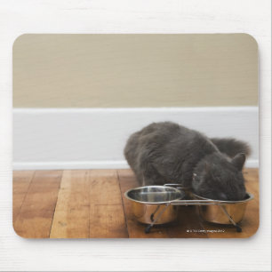 Tapis De Souris Chat mangeant de la cuvette