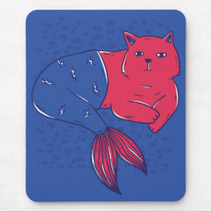 Tapis De Souris Chat Mermaid