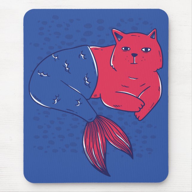 Tapis De Souris Chat Mermaid (Devant)
